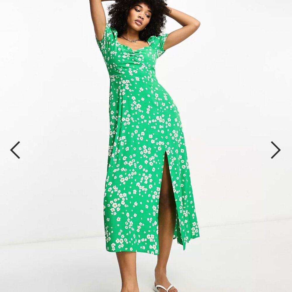 & Other Stories Puff Sleeve Midi Dress